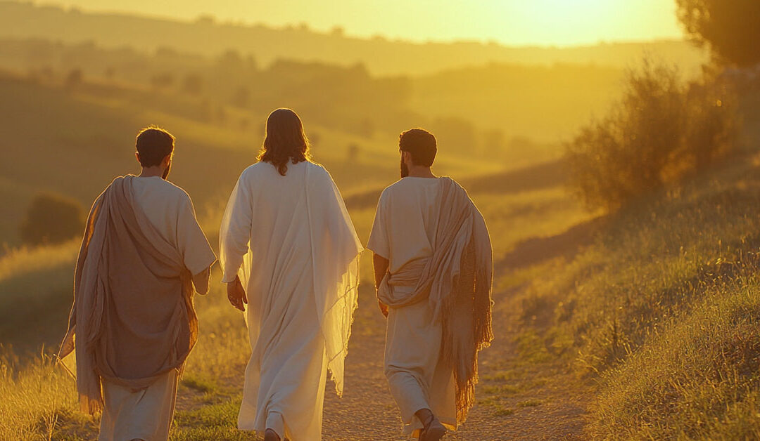 Deux hommes en marche avec Jésus