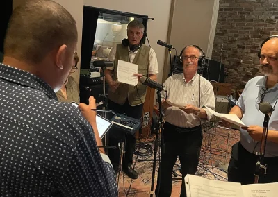L'enregistrement de Viens, deviens chemin, en studio avec Gregory Charles