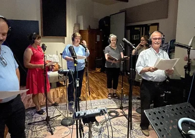 L'enregistrement de Viens, deviens chemin, en studio avec Gregory Charles